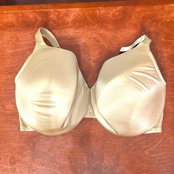 CACIQUE 44H Women Bra Plus Size Underwire Tan 4 Row Hooks New - Picture 1 of 9